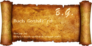 Buch Gothárd névjegykártya